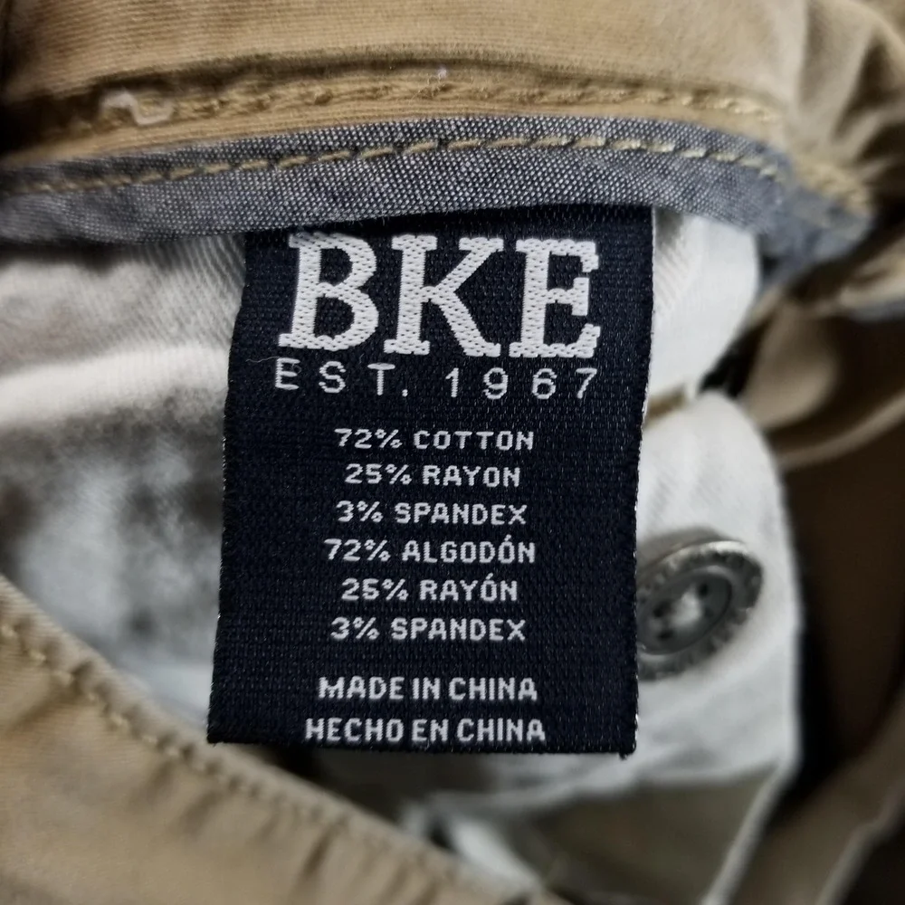 BKE Pants Mens 36x32 Beige Jake Straight Chino Stretch Casual Office Work